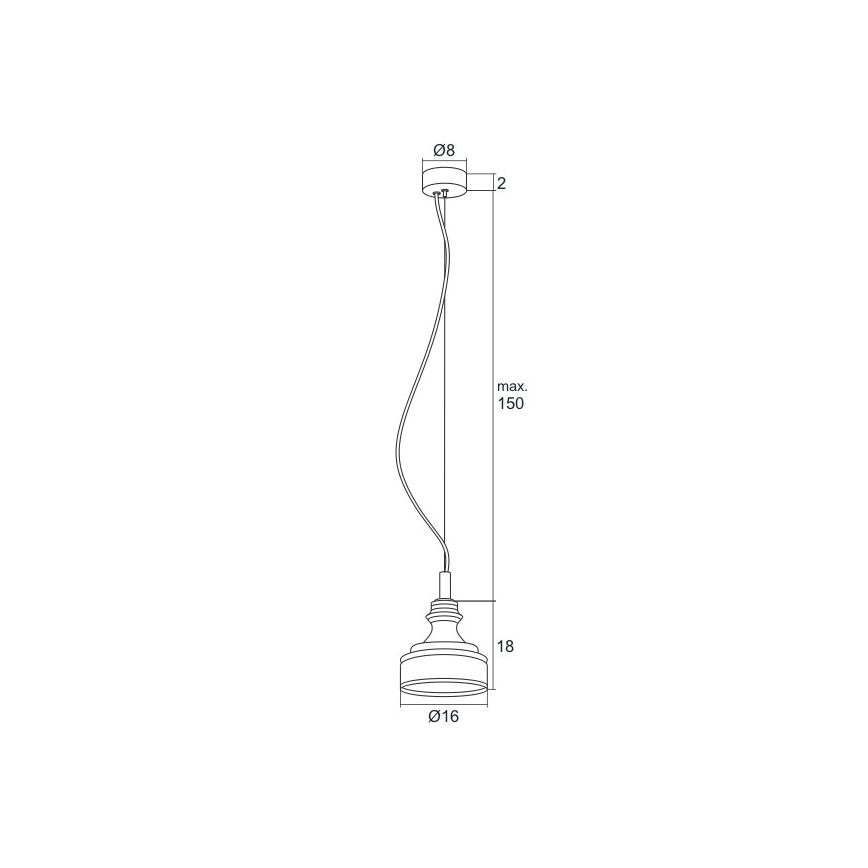 Argon 3795 - LED Ljuskrona med snöre TULUZA LED/5W/230V