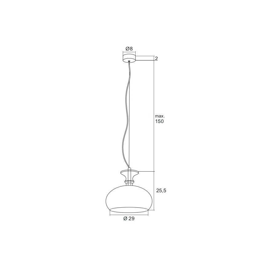 Argon 3805 - LED Ljuskrona med snöre GROSEETO LED/8W/230V