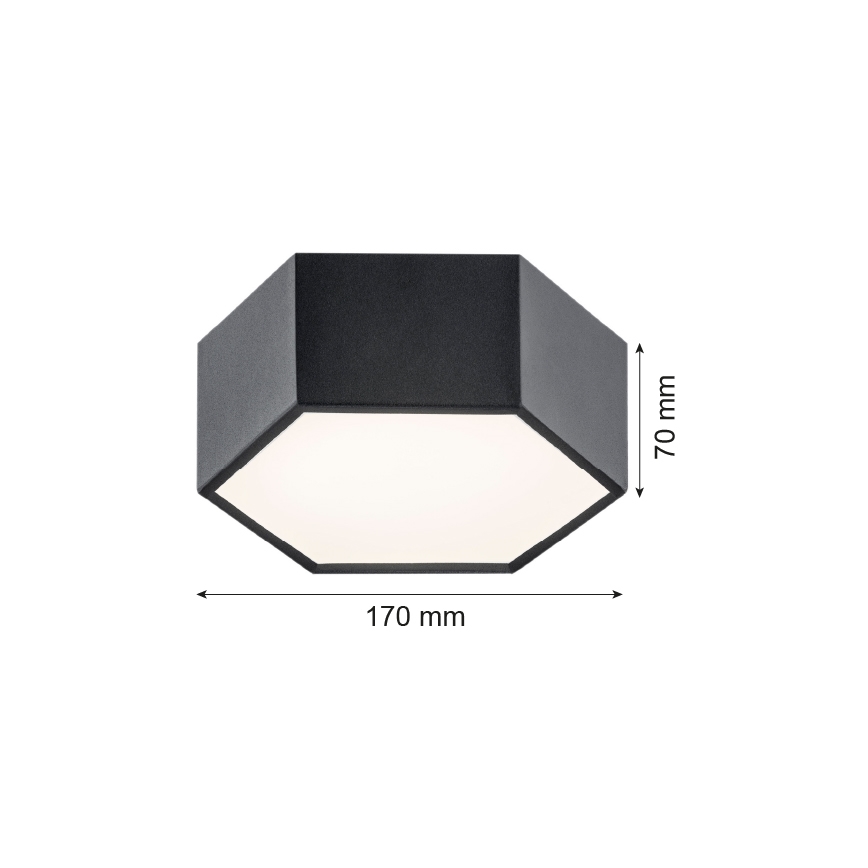 Argon 3824 - LED taklampa ARIZONA LED/9W/230V svart