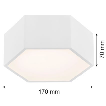 Argon 3828 - LED taklampa ARIZONA LED/9W/230V vit