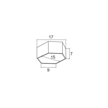 Argon 3828 - LED taklampa ARIZONA LED/9W/230V vit
