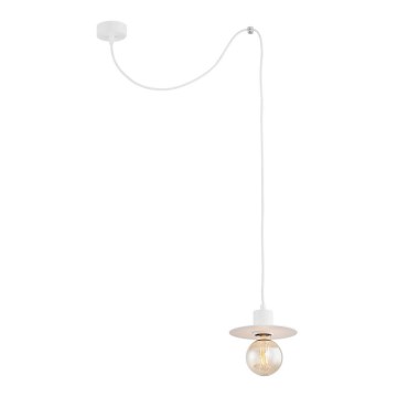 Argon 3834 - Ljuskrona med upphängningsrem CORSO 1xE27/15W/230V vit