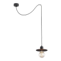 Argon 3835 - Ljuskrona med upphängningsrem CORSO 1xE27/15W/230V svart
