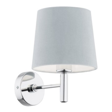 Argon 3910 - Vägglampa BOLZANO 1xE27/15W/230V blå/skinande krom