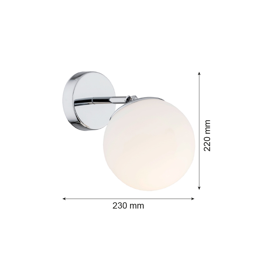 Argon 3988 - Vägglampa SATELITE 1xE27/15W/230V skinande krom