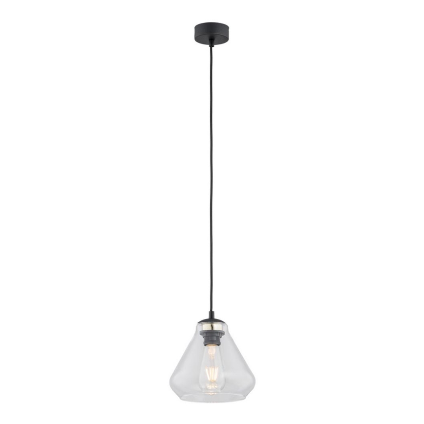 Argon 4047 - Ljuskrona med upphängningsrem DECORATO 1xE27/15W/230V svart