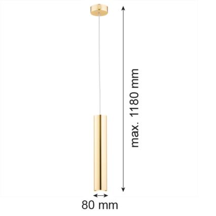 Argon 4057 - Ljuskrona med upphängningsrem GOMERA 1xGU10/5W/230V mässing