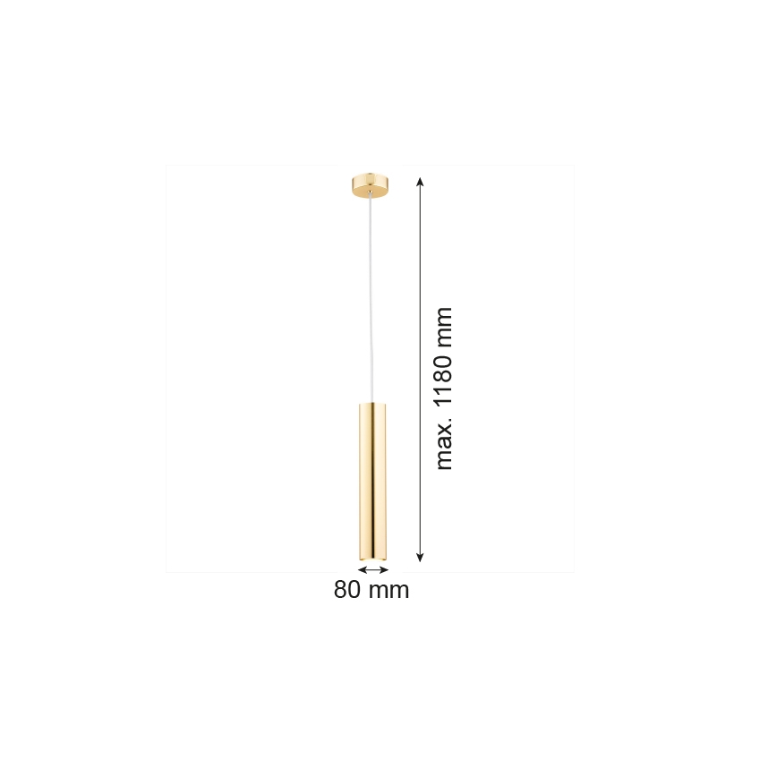 Argon 4057 - Ljuskrona med upphängningsrem GOMERA 1xGU10/5W/230V mässing
