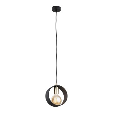 Argon 4067 - Ljuskrona med upphängningsrem AMADORA 1xE27/15W/230V svart