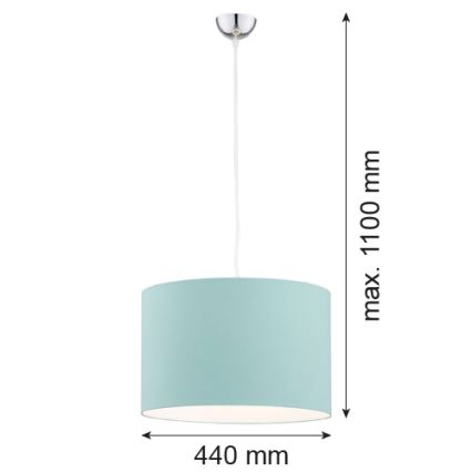 Argon 4135 - Ljuskrona med upphängningsrem MAGIC 1xE27/15W/230V turkos