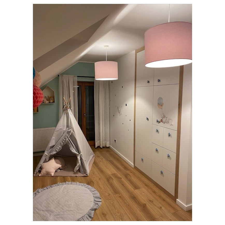 Argon 4136 - Ljuskrona med upphängningsrem MAGIC 1xE27/15W/230V rosa