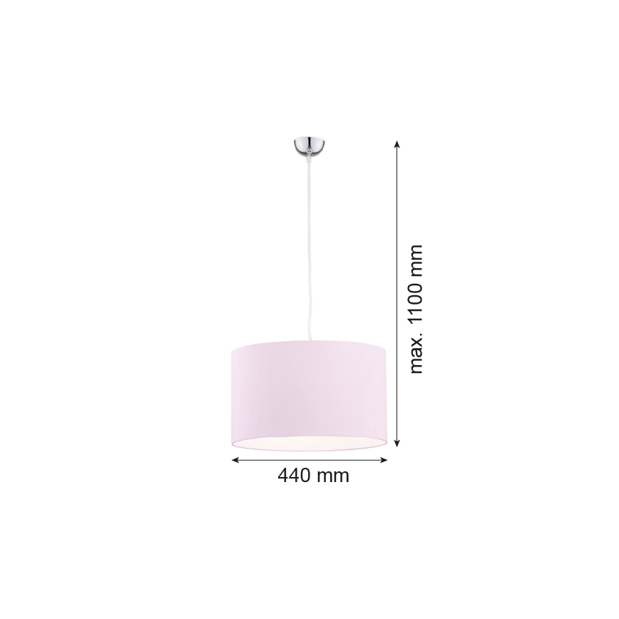 Argon 4136 - Ljuskrona med upphängningsrem MAGIC 1xE27/15W/230V rosa