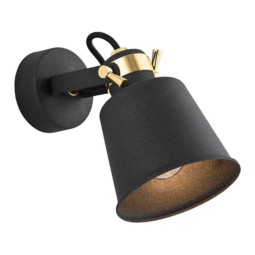 Argon 4161 - Väggspotlight KONGO 1xE27/15W/230V svart