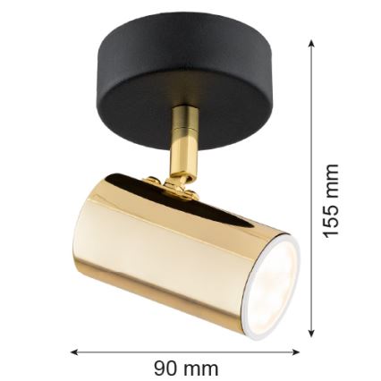 Argon 4208 - Takpotlight LAGOS 1xGU10/5W/230V mässing/svart