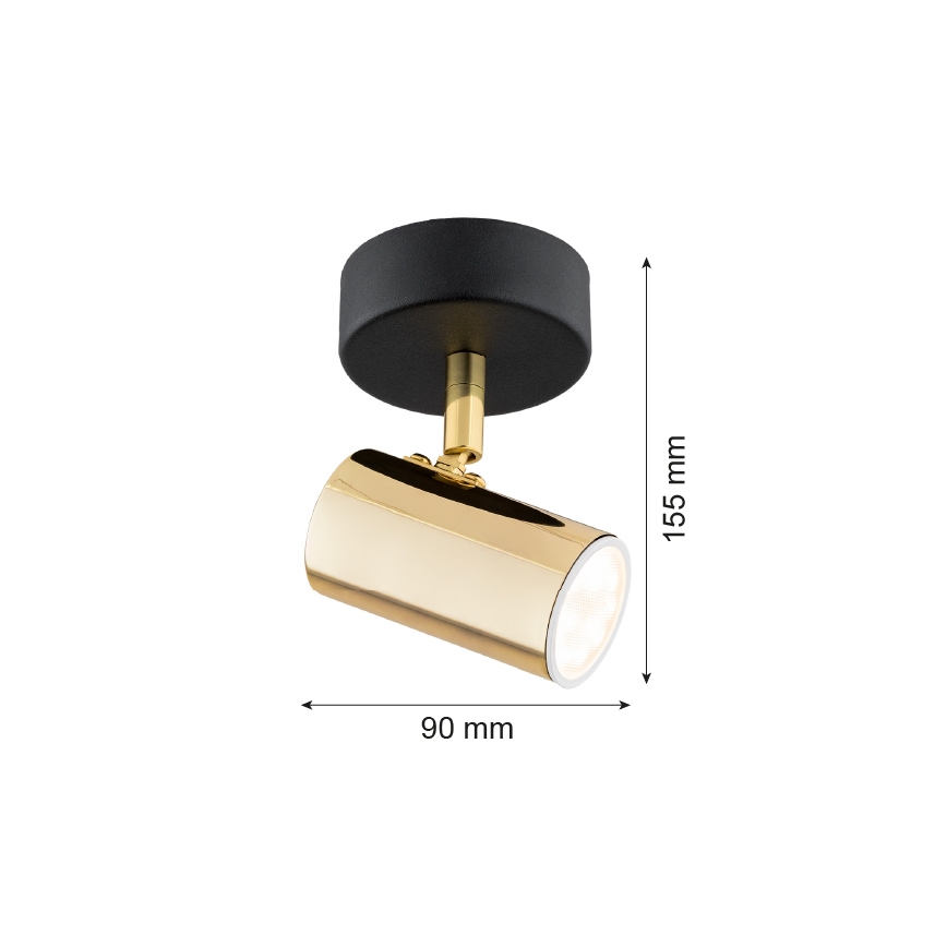 Argon 4208 - Takpotlight LAGOS 1xGU10/5W/230V mässing/svart