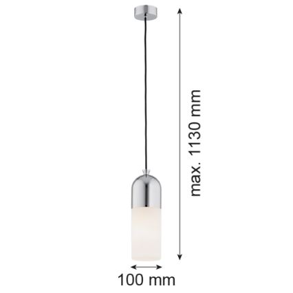 Argon 4211 - Ljuskrona med upphängningsrem BURGOS 1xE27/15W/230V skinande krom