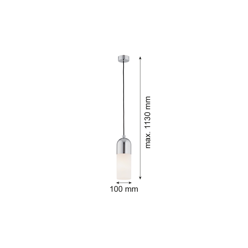 Argon 4211 - Ljuskrona med upphängningsrem BURGOS 1xE27/15W/230V skinande krom