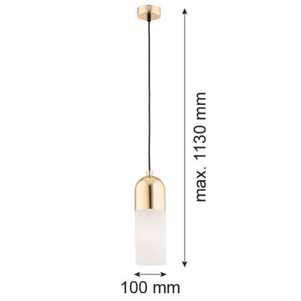 Argon 4212 - Ljuskrona med pelare BURGOS 1xE27/15W/230V mässing