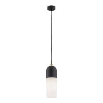 Argon 4213 - Ljuskrona med upphängningsrem BURGOS 1xE27/15W/230V svart