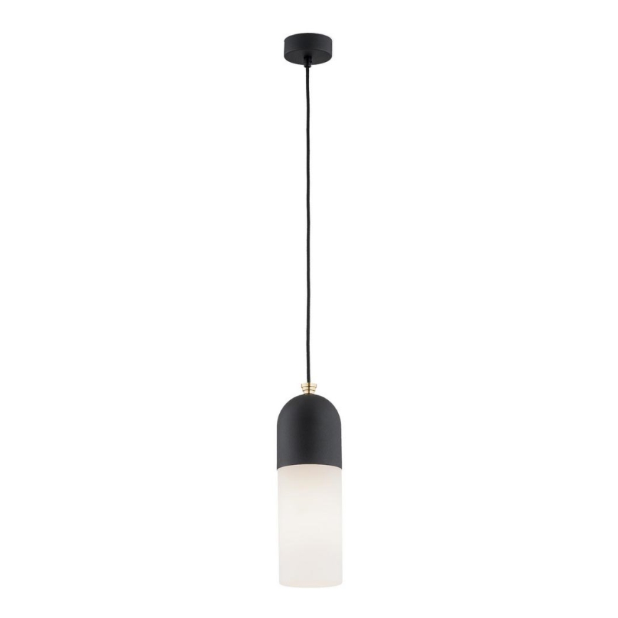 Argon 4213 - Ljuskrona med upphängningsrem BURGOS 1xE27/15W/230V svart