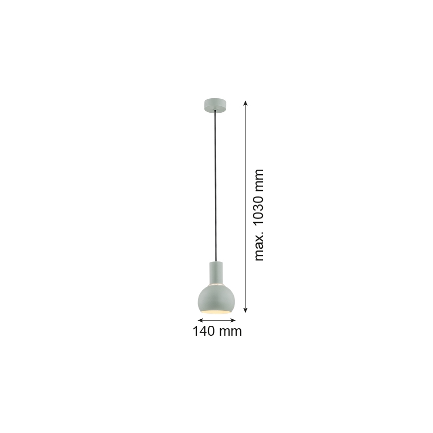 Argon 4214 - Ljuskrona med upphängningsrem SINES 1xE27/15W/230V grön