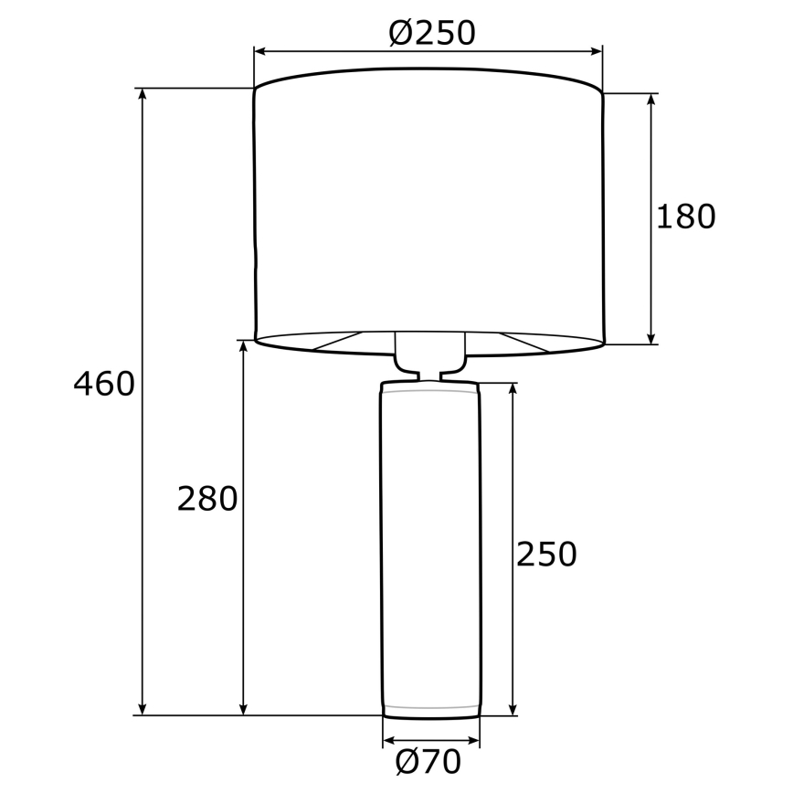 Argon 4232 - Bordslampa ALMADA 1xE27/15W/230V svart/vit/mässing