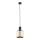 Argon 4248 - Ljuskrona med upphängningsrem HERMAN 1xE27/15W/230V mässing/svart
