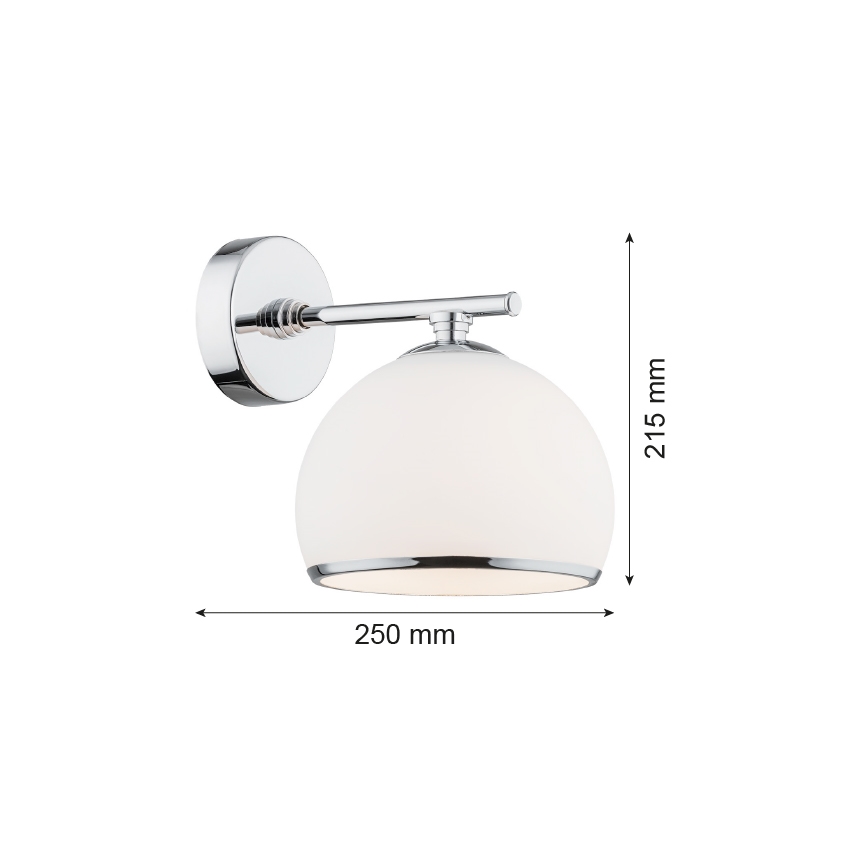 Argon 4254 - Vägglampa MARBELLA 1xE27/15W/230V skinande krom