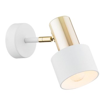 Argon 4264 - Väggspotlight DORIA 1xE27/15W/230V vit/mässing