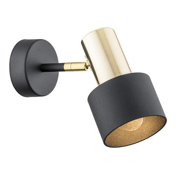 Argon 4265 - Väggspotlight DORIA 1xE27/15W/230V svart/mässing