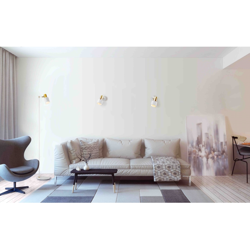 Argon 4265 - Väggspotlight DORIA 1xE27/15W/230V svart/mässing
