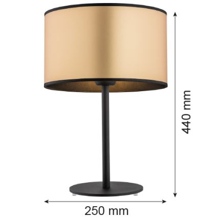 Argon 4297 - Bordslampa KARIN 1xE27/15W/230V mässing/svart