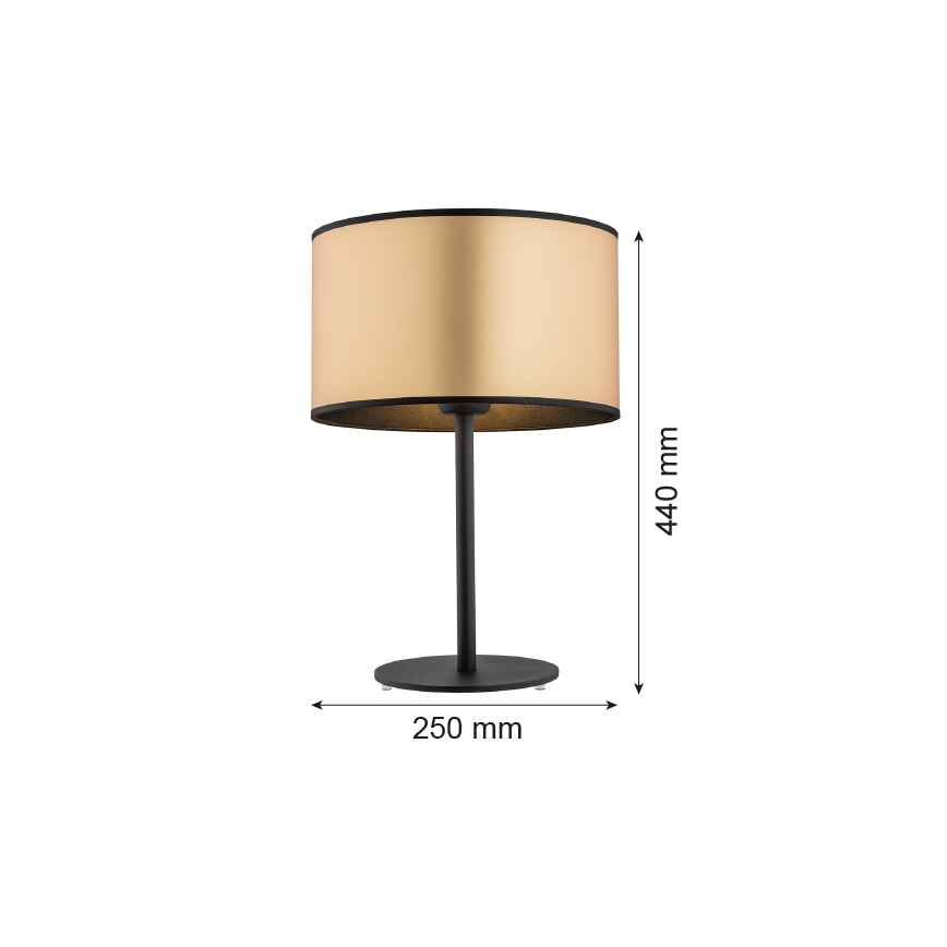 Argon 4297 - Bordslampa KARIN 1xE27/15W/230V mässing/svart