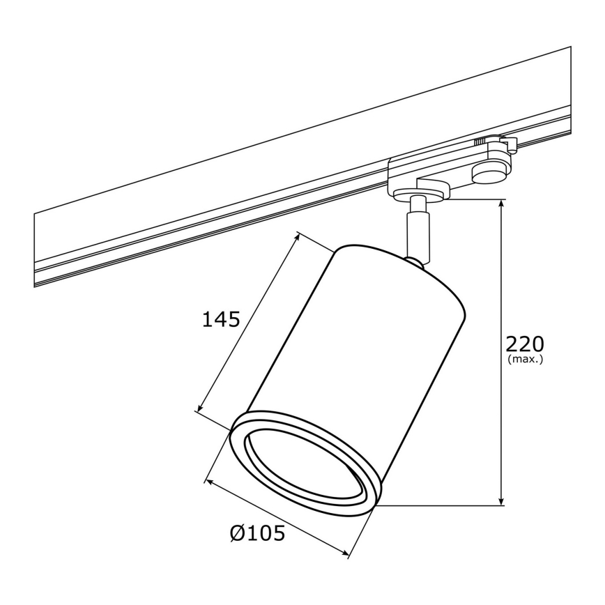 Argon 4303 - Spotlight för skensystem DELF 1xE27/15W/230V guld