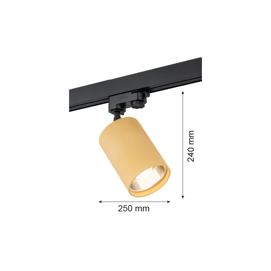 Argon 4304 - Spotlight för skensystem BERGEN 1xE27/15W/230V guld