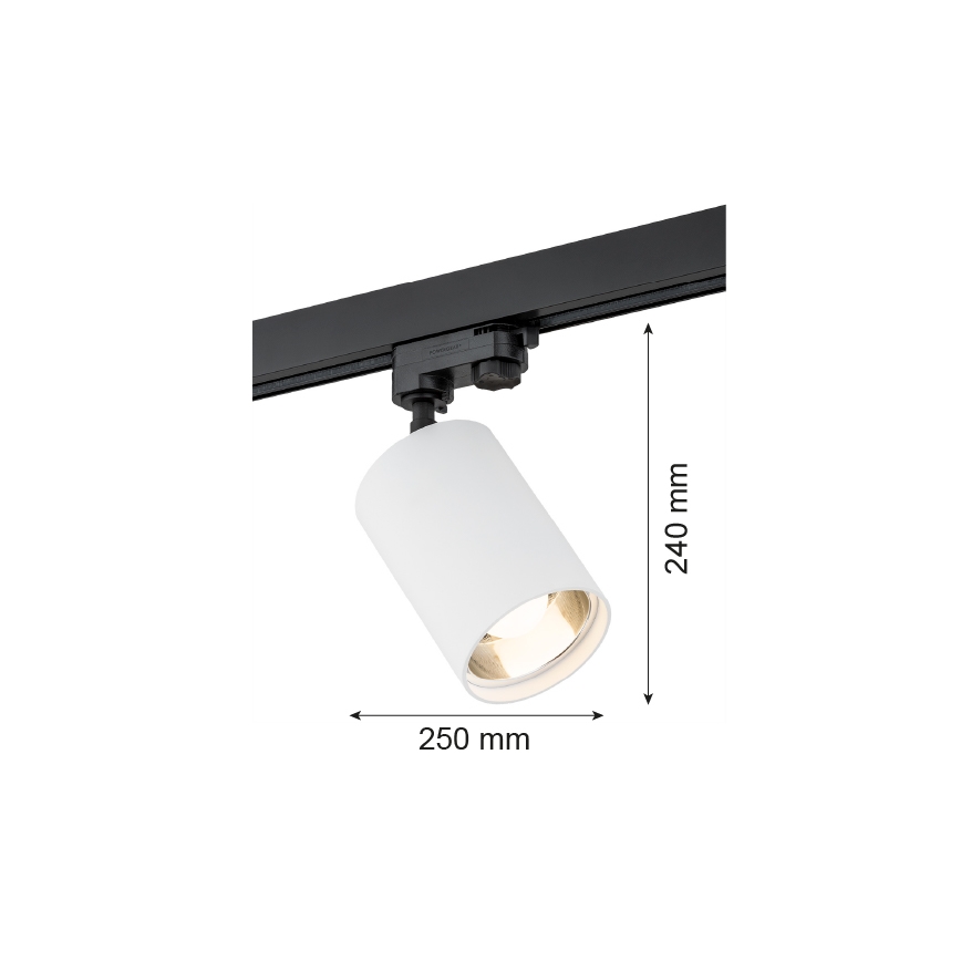 Argon 4305 - Spotlight för skensystem BERGEN 1xE27/15W/230V vit