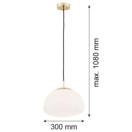 Argon 4316 - Ljuskrona med snöre TRINI 1xE27/15W/230V mässing