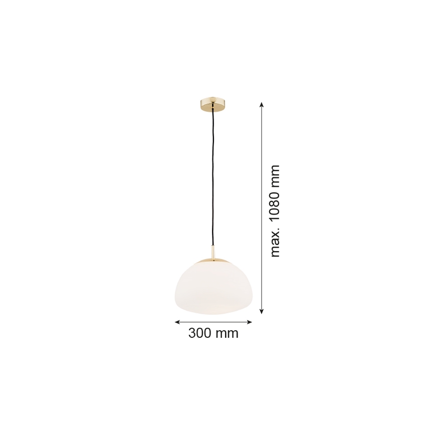 Argon 4316 - Ljuskrona med snöre TRINI 1xE27/15W/230V mässing