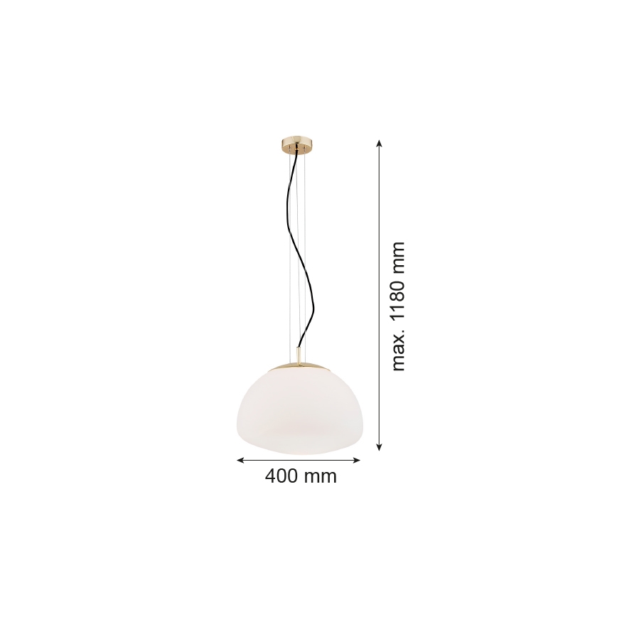 Argon 4317 - Ljuskrona med upphängningsrem TRINI 1xE27/15W/230V gyllene