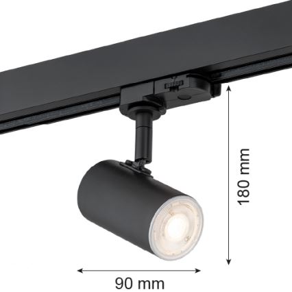 Argon 4329 - Spotbelysning för skensystem HORTA 1xGU10/5W/230V svart