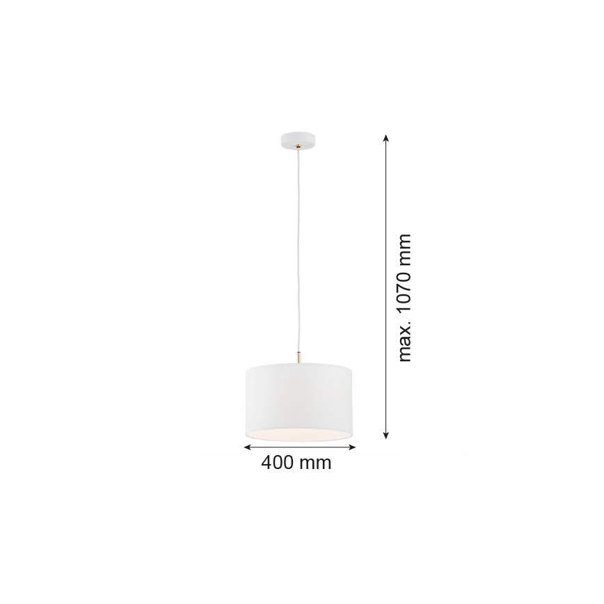 Argon 4343 - Ljuskrona på pinne KARIN 1xE27/15W/230V vit