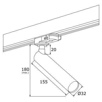 Argon 4353 - LED Spotlight för skensystem ELBRUS LED/4,5W/230V vit