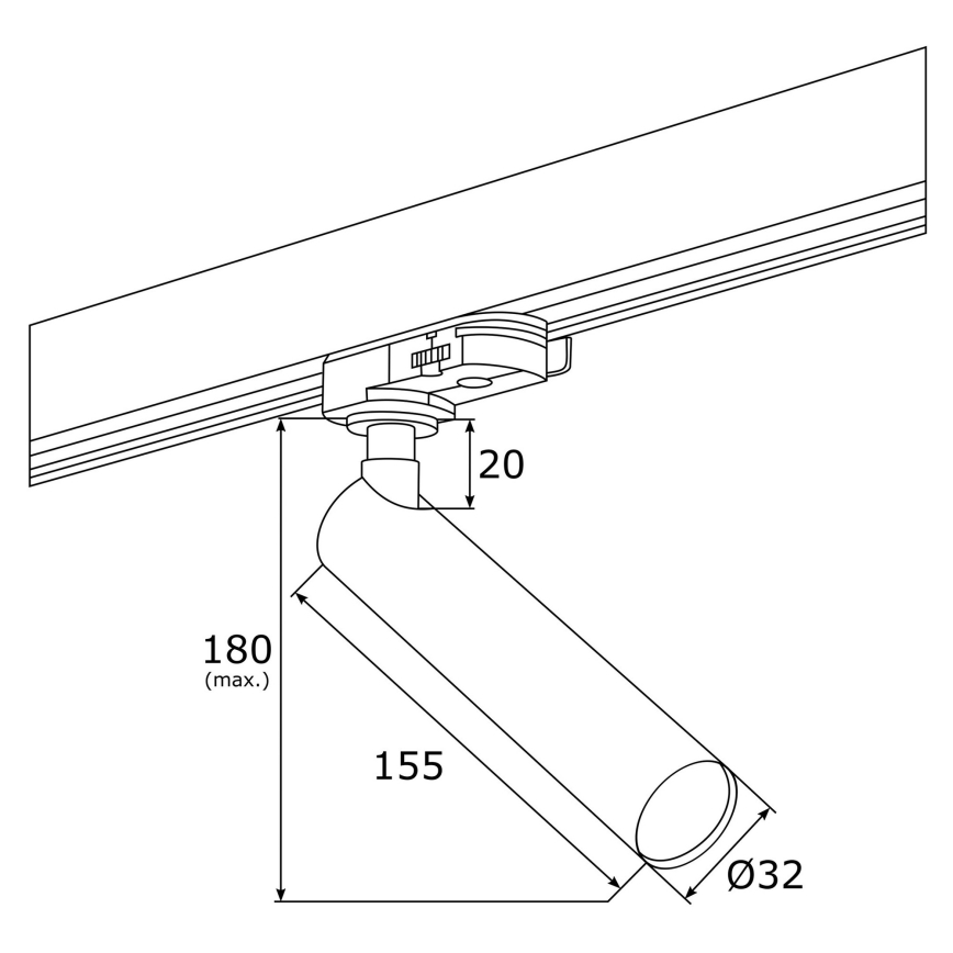 Argon 4353 - LED Spotlight för skensystem ELBRUS LED/4,5W/230V vit