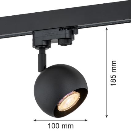 Argon 4379 - Spotlight för skensystem MURI 1xGU10/5W/230V svart