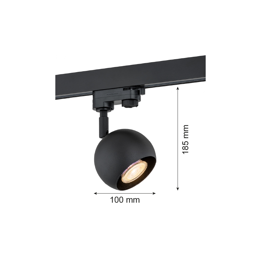 Argon 4379 - Spotlight för skensystem MURI 1xGU10/5W/230V svart