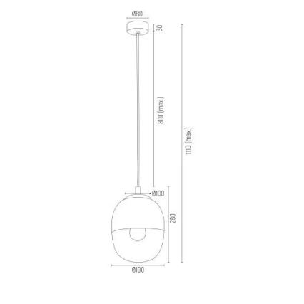 Argon 4675 - Takkkrona på ett snöre  BALTIMORE 1xE27/15W/230V gyllene 