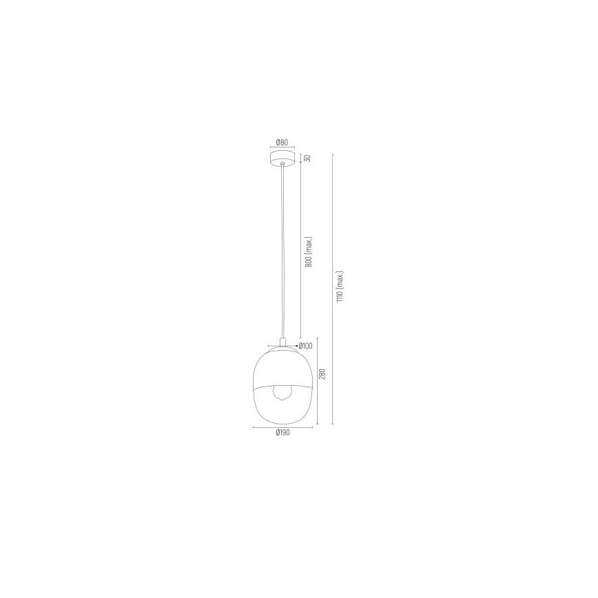 Argon 4675 - Takkkrona på ett snöre  BALTIMORE 1xE27/15W/230V gyllene 