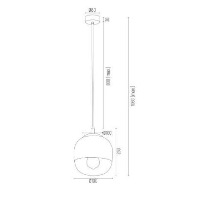 Argon 4676 - Takkkrona på ett snöre  BALTIMORE 1xE27/15W/230V skinande krom 