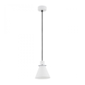 Argon 4681 - Takkkrona på ett snöre  BEVERLY 1xE27/15W/230V vit /skinande krom