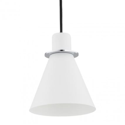 Argon 4681 - Takkkrona på ett snöre  BEVERLY 1xE27/15W/230V vit /skinande krom